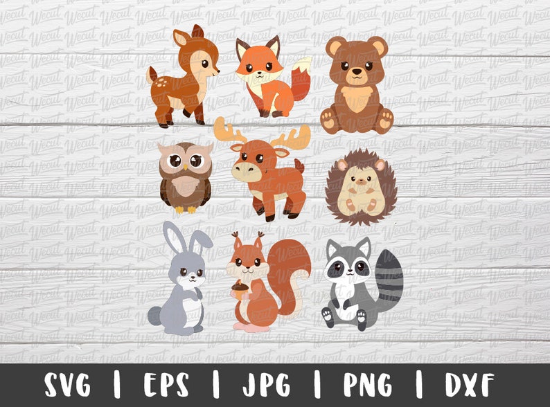 Download Woodland Animals Layered SVG Files for Cricut Projects ...
