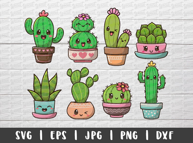 Download Cute Cactus SVG files for Cricut / Cactus Plant Vector ...