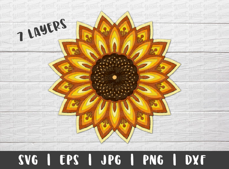 Download 3D Layered Mandala Sunflower SVG files for Cricut Project ...