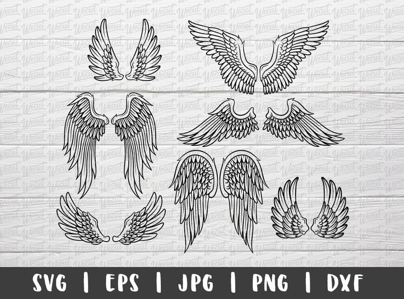 Angel Wings SVG Files for Cricut / Memorial Svg / Sympathy Svg - Etsy