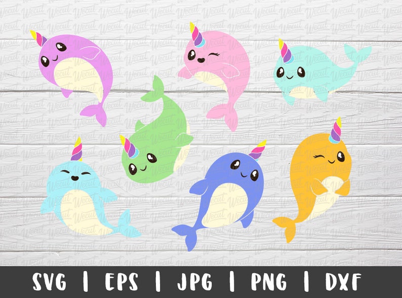 Cute Narwhal SVG Files for Cricut Projects / Narwhal ...