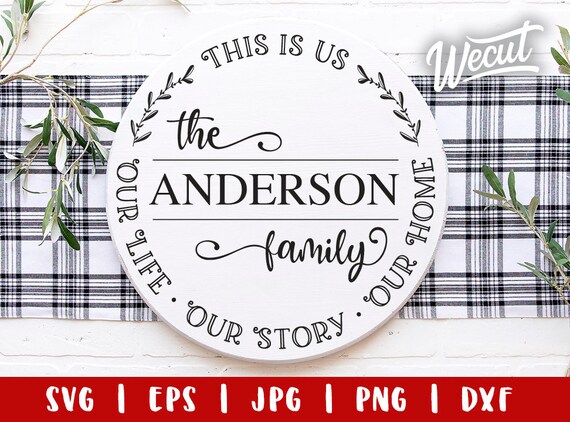 Family Last Name Custom Front Door Welcome Sign SVG Files for | Etsy