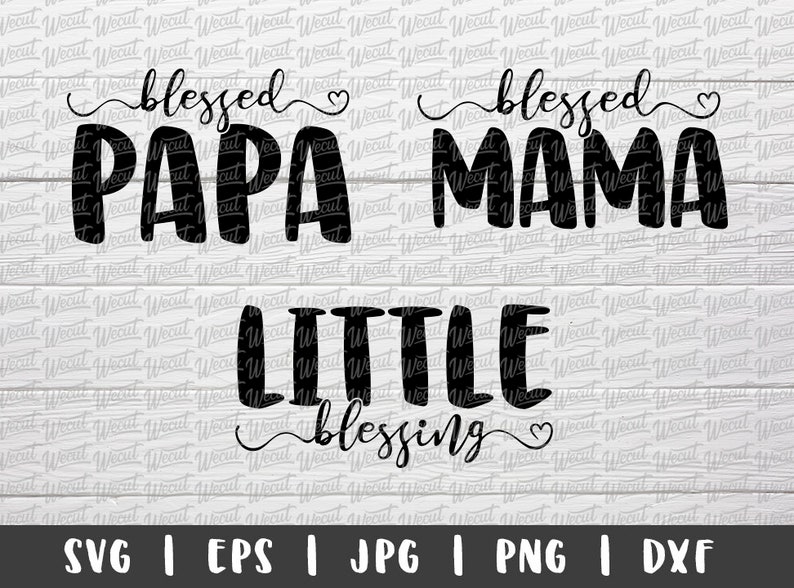 Family Matching Shirt SVG Files for Cricut / Blessed Papa ...