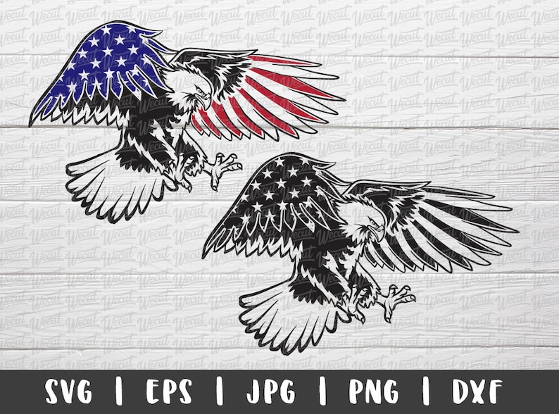 Download 4th of July Bald Eagle SVG files for Cricut / US Flag svg ...