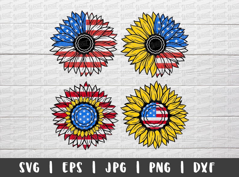 Free Free 96 Sunflower 4Th Of July Svg SVG PNG EPS DXF File