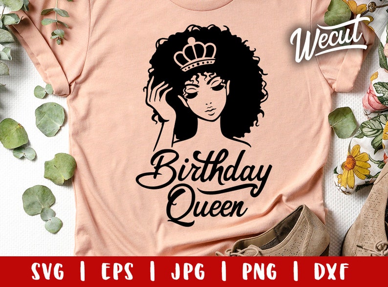 Download Black Birthday Queen SVG Files for Cricut / African ...