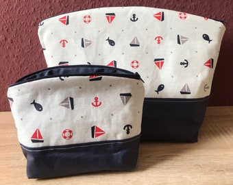 Cosmetic bag set Patty made of coated cotton B-ware