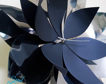 Flower wall clock, metal wall art, 3d wall art, oversized wall clock, wall art, wall clock, wall clocks, unique wall art, metal wall art