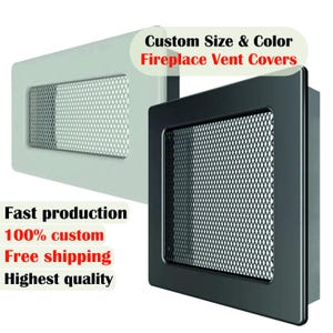 Fireplace Vent Cover, Decorative Vent Grille, Stainless Steel HVAC Panel, Custom Metal Air Register, Modern Return Vent, Floor Wall Grille