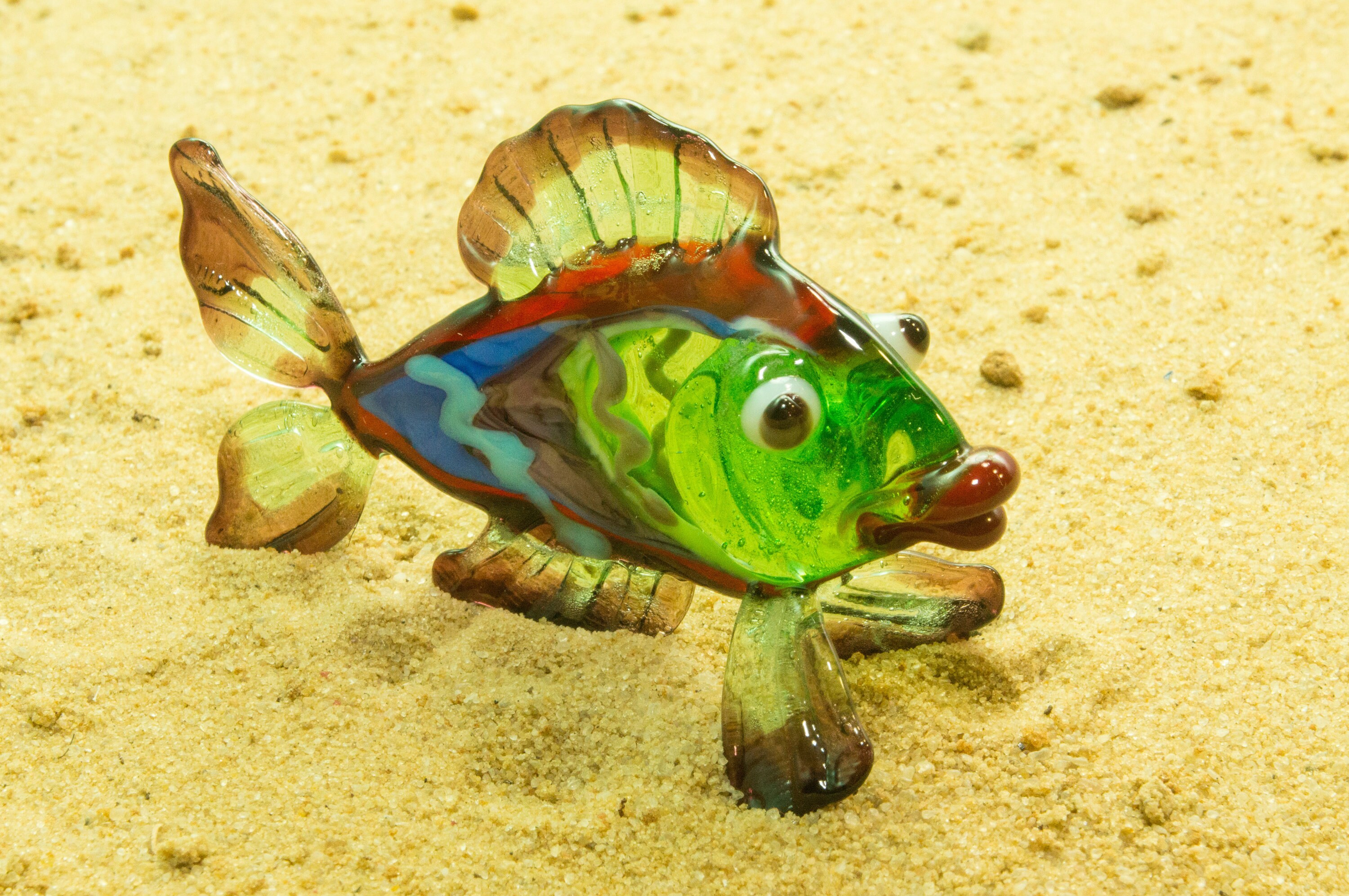 Glass Fish Figurine Blown Glass Fish Sculpture Home decor Etsy