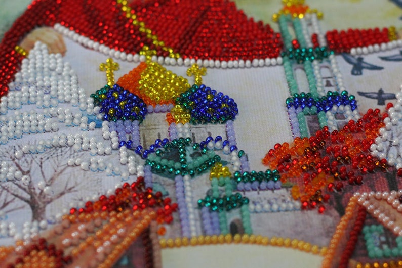 Abris Art Bead Embroidery Kit needlepoint Beaded stitching model On