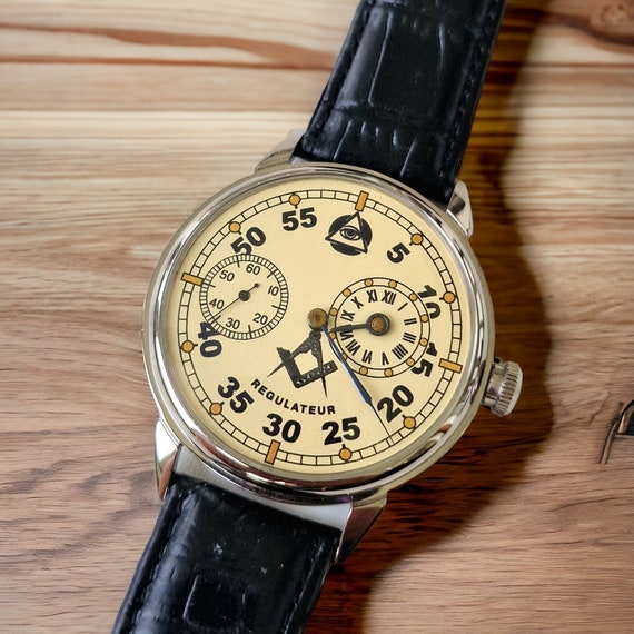 Soviet Molnia Regulator rare mechanical watch MOL… - image 2