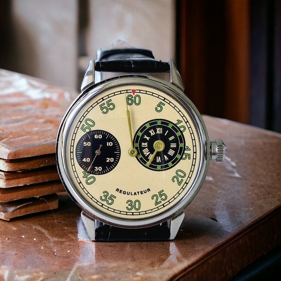 Soviet Molnia Regulator rare mechanical watch MOL… - image 2