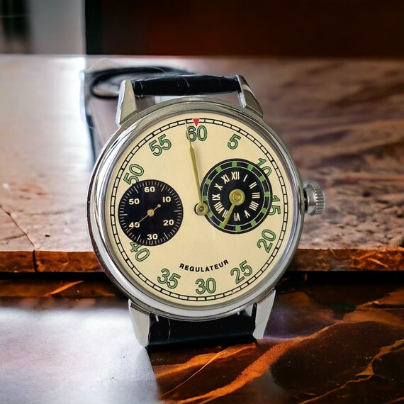 Soviet Molnia Regulator rare mechanical watch MOL… - image 1