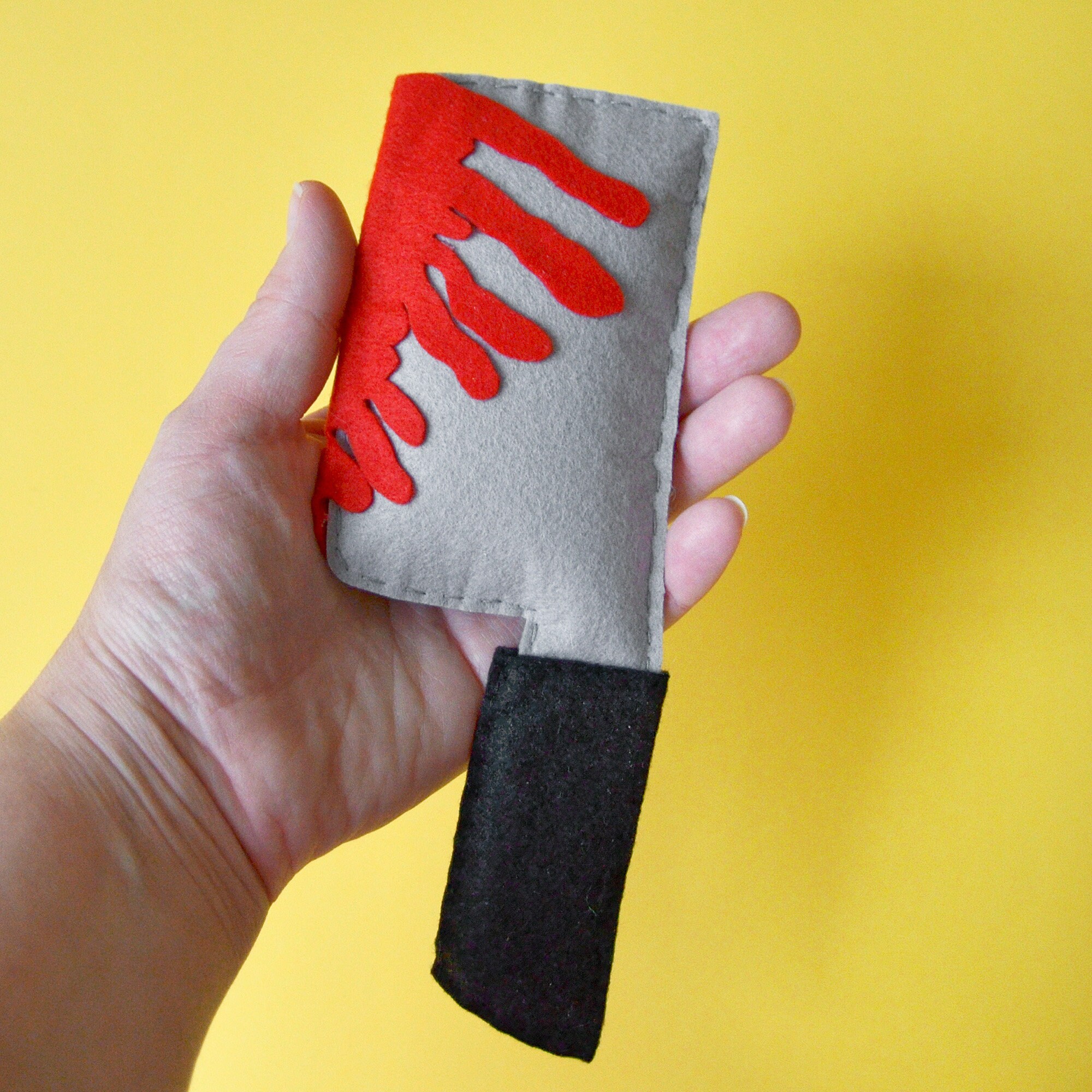 Felt catnip cat toy bloody knife. Etsy