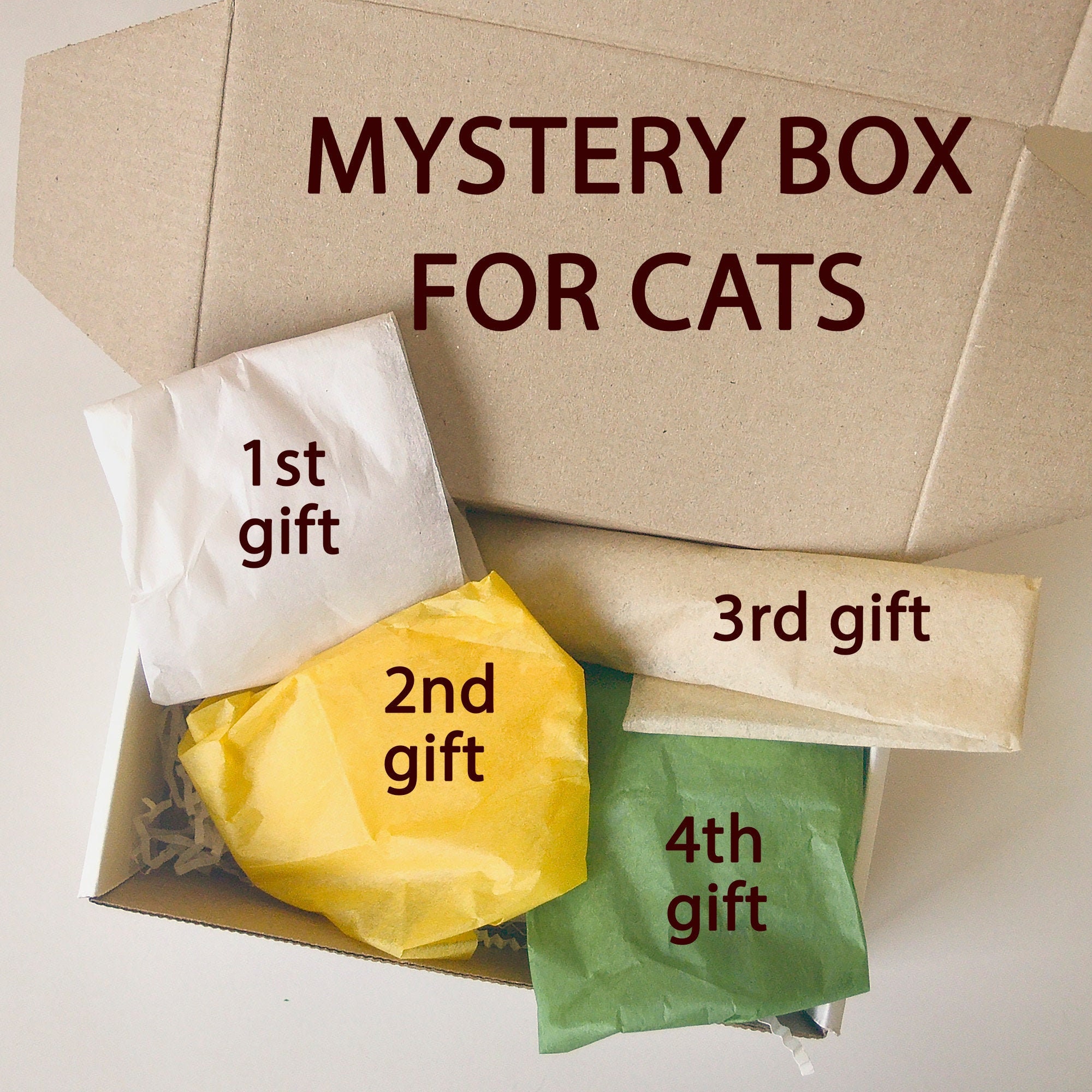 Cat mystery box Cat toys box Gift box for cats. Etsy
