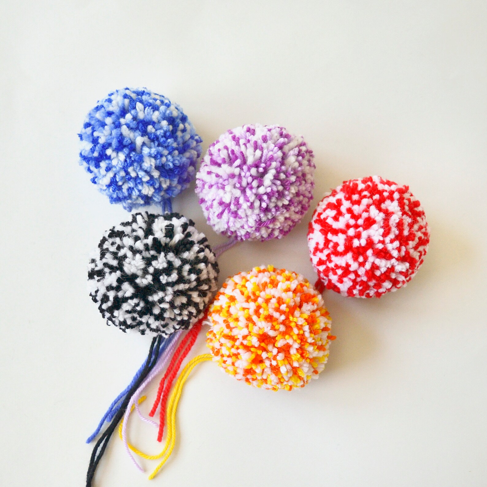 Large pom pom cat toys Handmade rattle cat toys Cat kicker Etsy