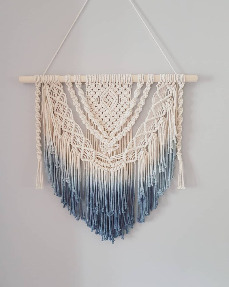 Large Macrame Wall Hanging. Dip Dyed Option. Handmade Home Etsy