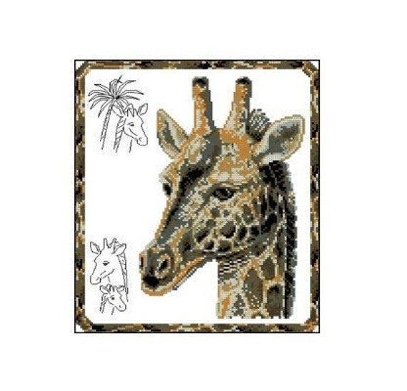 Dmc Color Chart Giraffe Minimalist Embroidery Design | Etsy