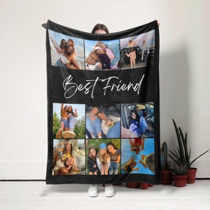 Custom Photo Collage Blanket, Personalized Blanket With Picture, Family Memorial Blanket, Best Friend Blanket, Couple Gift, Anniversary Gift