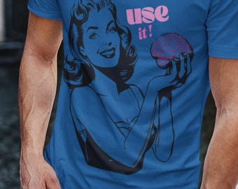 Funny Brain Shirt, Sarcastic Retro Ad Tee
