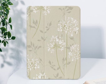 Elegante Blumen schlichte iPad Hülle für iPad 9,7" 10,2" 10,9" 12,9" iPad Air 5 4 3 2 iPad mini 6 5 4 Pro 11 Zoll iPad 2022 2021 2020 iPad Cover