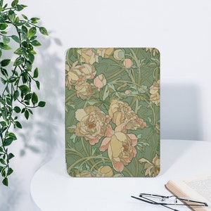 Custodia per iPad verde floreale retrò estetica per iPad Pro 9,7'' 11'' 12,9 pollici 2022 iPad Air 4/5 iPad 7/8/9 iPad mini 6 5 4 Custodia 2021 iPad Cover