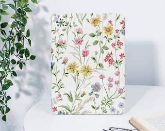 Cute Flowers Pretty Floral Case for Apple iPad Pro 9.7'' 11'' 12.9 inch 2022 iPad Air 4/5 iPad 7/8/9 iPad mini 6 5 4 Case 2021 iPad Cover