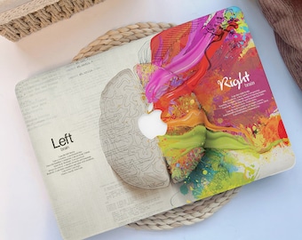 Funda Science Brain Left Right para MacBook Air 2020, MacBook Air 13 M1/ M2, Pro 13/15/16 pulgadas, Retina Air MacBook 2021