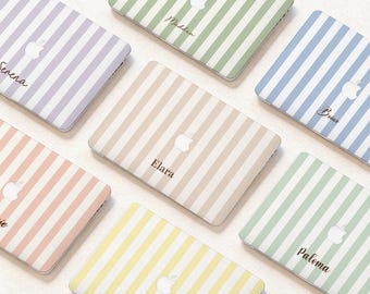 Personalized stripes Macbook Case Laptop Cover for MacBook Air 11 Air 13/15 M1/M2 Pro 13/14/16 Air 13 A3240 Air 15 A3241 2026 macbook neo M5