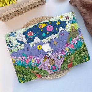 Cartoon Spacecraft MacBook Hülle für MacBook Air 2020 MacBook Air 13 M1/M2, MacBook Pro 13/15/16 Zoll, Retina Air MacBook 2021