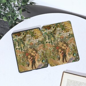 May include: A green, brown, and white collage design with the text "I intend to live, not just exist" on a black Kindle e-reader cover.