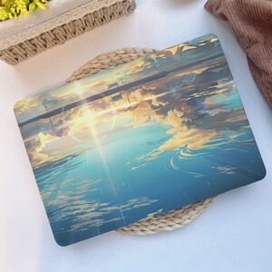 Cartoon Lake Scenery Hard Protective Macbook Case Laptop Cover for MacBook Air 15/13 Inch M3 M2 M1, MacBook Pro 13/14/16 inch 2020-2024
