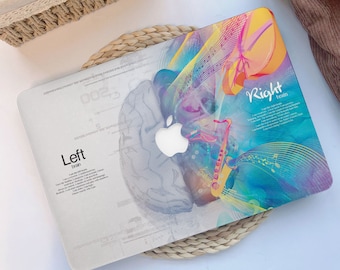 Science Brain Left Right MacBook Case for MacBook Air 2020 Case, MacBook Air 13, 11 Inch, MacBook Pro 13/15/16 inch, Retina Air MacBook 2021