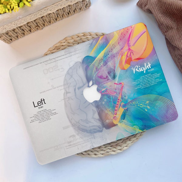 Science Brain Links Rechts MacBook-hoes voor MacBook Air 2020-hoes, MacBook Air 13, 11 inch, MacBook Pro 13/15/16 inch, Retina Air MacBook 2021
