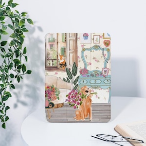 Cartoon Dog Kitten iPad Case For iPad 9.7" 10.2" 10.9" 12.9" iPad Air 5 4 3 2 iPad mini 6 5 4 Pro 11 inch iPad 2024 2023 2022 iPad Cover