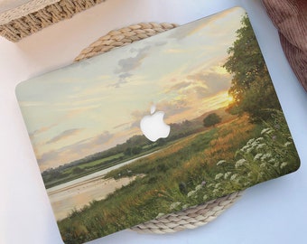 Pintura al óleo Paisaje Estuche rígido para computadora portátil para MacBook Air 13 M1 / M2, 11 pulgadas, MacBook Pro 13/14/16 pulgadas, Air 15 A2941 Retina Air MacBook 2021