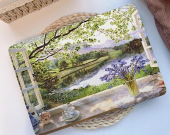 Peinture à l'huile paysage coque macbook coque rigide macbook housse d'ordinateur portable pour MacBook Air 15/13 pouces M3 M2 M1 MacBook Pro 13/14/16 pouces 2020-2024