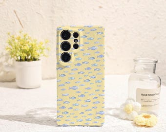 Cute Fish Phone Case for Samsung Galaxy S25 S24 S23 S22 Plus Ultra Protective Cover for Samsung Galaxy S23FE S24FE Galaxy Phone Case