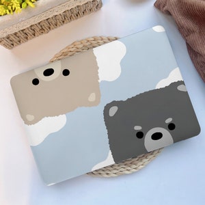 Cute Cartoon Bears Hard Protective Macbook Case Laptop Cover for MacBook Air 15/13 Inch M3 M2 M1, MacBook Pro 13/14/16 inch 2020-2024