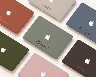 Personalized MacBook Case Custom Name Laptop Cover Solid Color MacBook Hard Case Minimalist MacBook Case Gift macbook neo Air 15/13 Pro 16
