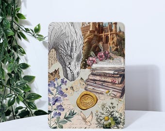 Custom Name Old Book Flowers Folio Case For All-new Kindle 10th Gen & Paperwhite – Magnetic Smart Cover