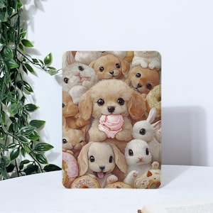 Cartoon Puppy Rabbit Kindle Case For Paperwhite 1/2/3/4, Kindle 2019/2022, Kindle 10th 11th Gen, Kindle Paperwhite Cover, Paperwhite Case