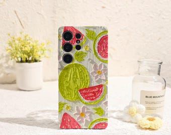 Watermelon Cute Phone Case for Samsung Galaxy S25 S24 S23 S22 Plus Ultra Protective Cover for Samsung Galaxy S23FE S24FE Galaxy Phone Case