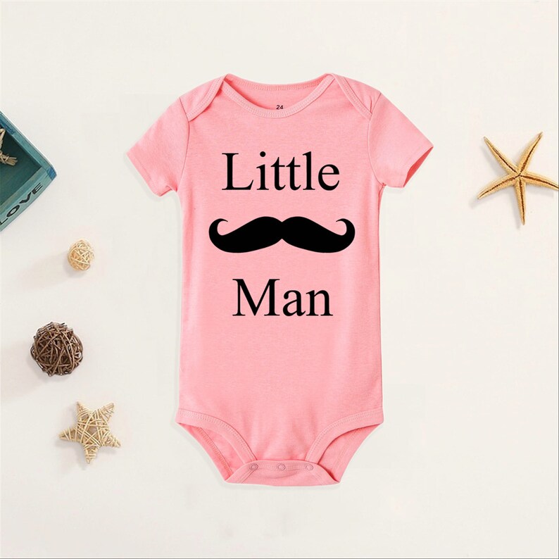 Black Little Man Baby Bodysuit|Personalized Onesie|Baby Gift|Baby Boy Clothes|Personalised Unisex Bodysuit|Baby Announcement|Newborn Gift