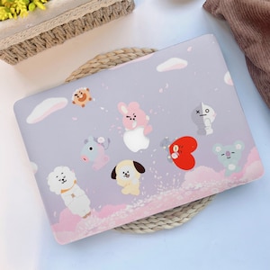 Cute Anime Macbook Case Light Purple Cover for MacBook Air 2020, MacBook Air 13 M1/M2, MacBook Pro 13/15/16 inch, Retina Air MacBook 2021