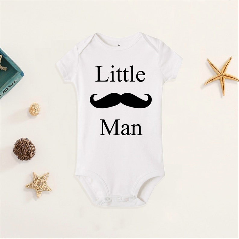 Black Little Man Baby Bodysuit|Personalized Onesie|Baby Gift|Baby Boy Clothes|Personalised Unisex Bodysuit|Baby Announcement|Newborn Gift