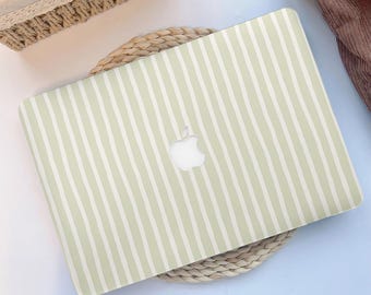 Green line simple Laptop Case for MacBook Air 11 Air 13/15 M1/M2, MacBook Pro 13/14/16, Air 13 A3240 Air 15 A3241 MacBook 2025 2026 neoA3404
