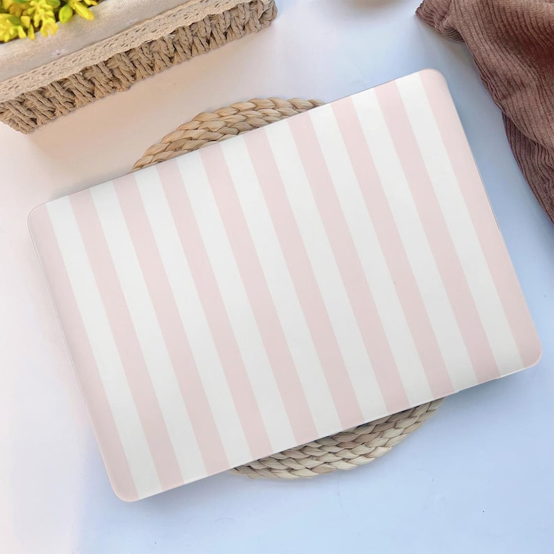 Pink Stripes Hard Laptop Case for MacBook Air 11 Air 13/15 M1/M2, MacBook Pro 13/14/16, Air 13 A3240 Air 15 A3241 MacBook 2024 2025 image 3