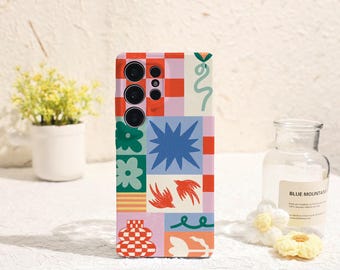 Artistic Collage Phone Case for Samsung Galaxy S25 S24 S23 S22 Plus Ultra Protective Cover for Samsung Galaxy S23FE S24FE Galaxy Phone Case
